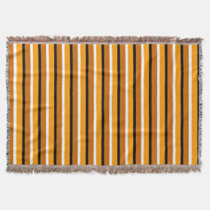 Manta Diseño de patrones de rayas marrones naranjas