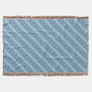 Manta Diseño de patrones ucranianos decorativos azules l