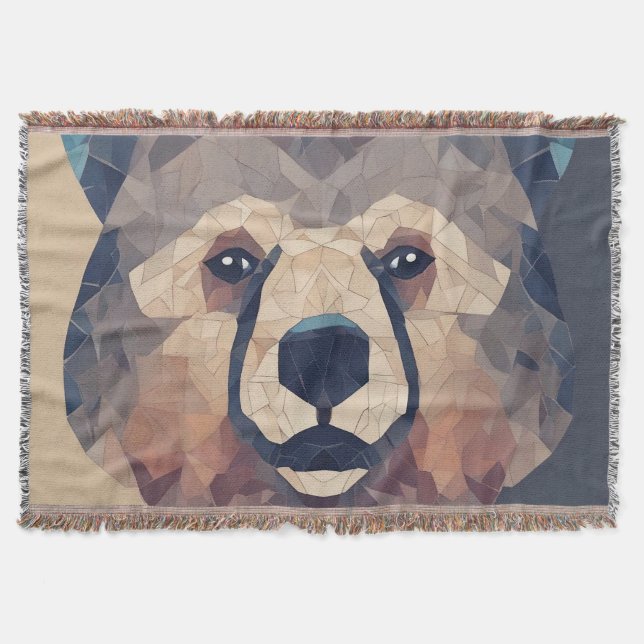 Manta Diseño de polos bajos en la cabeza del oso (Anverso)