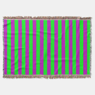 Manta Diseño de rayas moradas y verdes