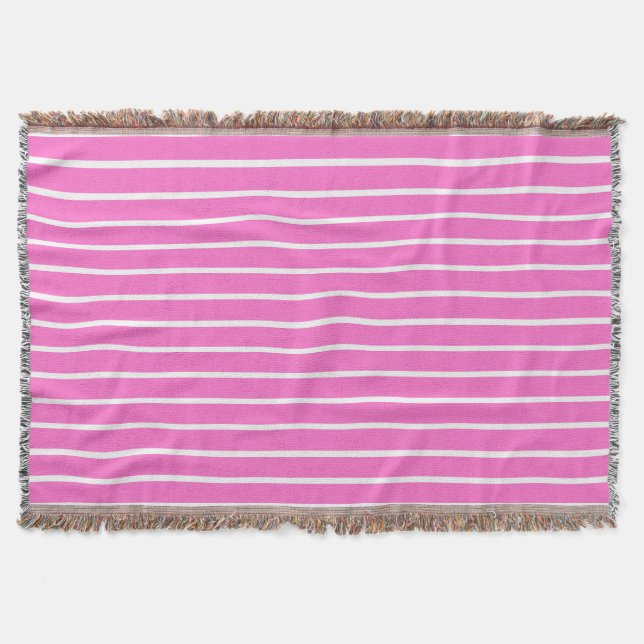 Manta Diseño de rayas rosadas (Anverso)