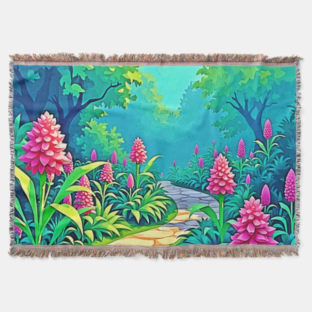 Manta Diseño de senderos de jardín mágico (Anverso)