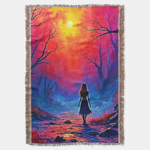 Manta Diseño de soledad de Chicas forestales mágicos