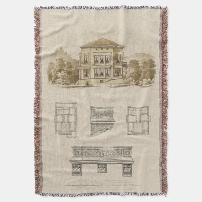 Manta Diseño de un inmueble con planes interiores (Frente vertical)