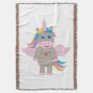 Manta Diseño de unicornio arco iris