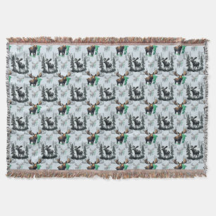 Manta Diseño del patrón de ciervos Elk Moose Antlers