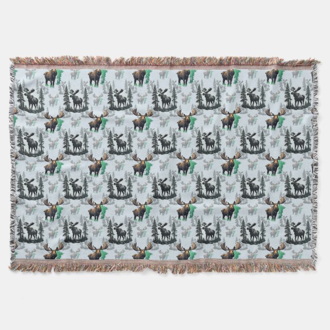 Manta Diseño del patrón de ciervos Elk Moose Antlers (Anverso)