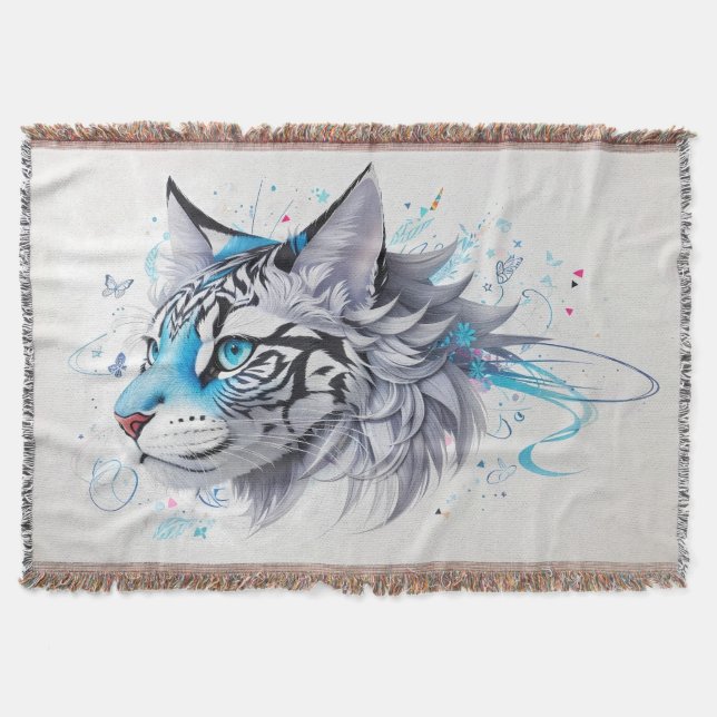 Manta diseño garabato de un tigre (Anverso)