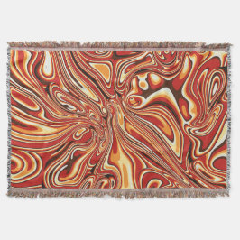 Manta Diseño Líquido de Mármol Retro Abstracto de los 70