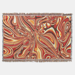 Manta Diseño Líquido de Mármol Retro Abstracto de los 70