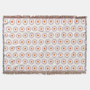 Manta Diseño retro de punto de círculo púrpura y Naranja