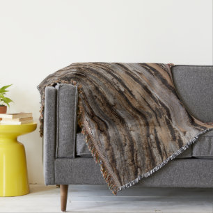 Manta Diseño textil de barbilla de árbol I Resumen natur