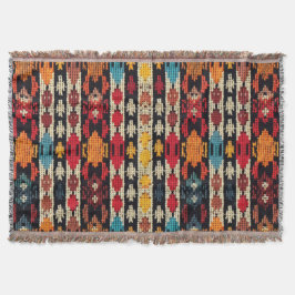 Manta Diseño tribal a rayas terrenales