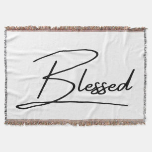 Manta Diseño vertical ‘bendecido’ de fe cristiana única