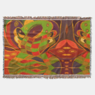 Manta Diseños inspirados en el arte de color tierra rúst