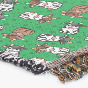 Manta Ditsy Cows Throw Blanket