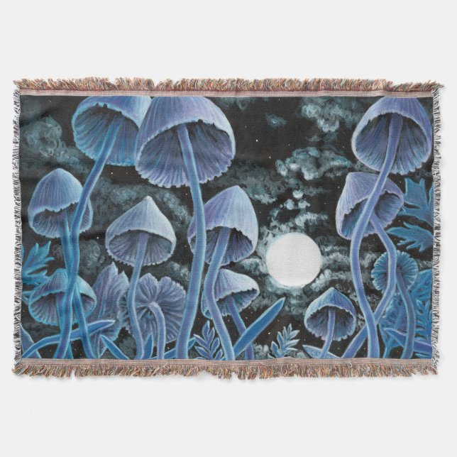 Manta Doce hongos mágicos en luna llena (Anverso)