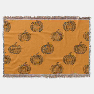 Manta Dodles de Halloween calabazas de boho mandala de o
