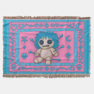 Manta Dolor rosa + azul turquesa de vudú