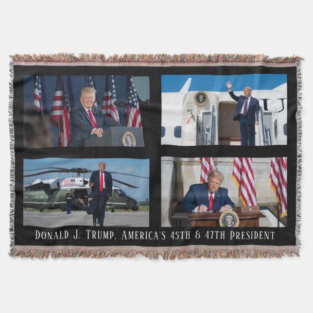 Manta Donald J. Trump 47º presidente Foto Keepsake (Anverso)