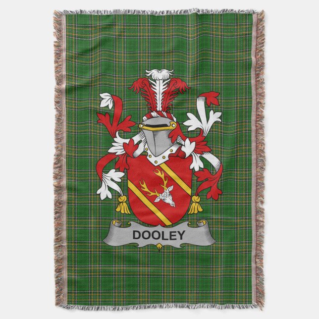 Manta Dooley irlandés o O_Dooley Escudo familiar de arma (Frente vertical)