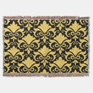 Manta Dorado Night Damask Bows