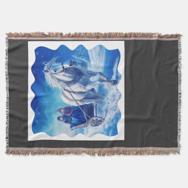 Manta Dos Chicas Jóvenes En Un Snowowley En Sleigh (Anverso)