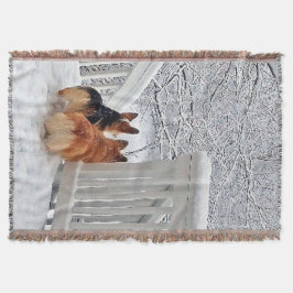 Manta Dos Corgis en la nieve