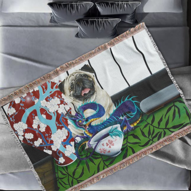 Manta Dragón chino de perro de pug (Subido por el creador)