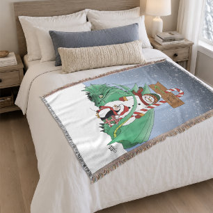 Manta Dragón de muñeco de nieve del Polo Norte Navidad P