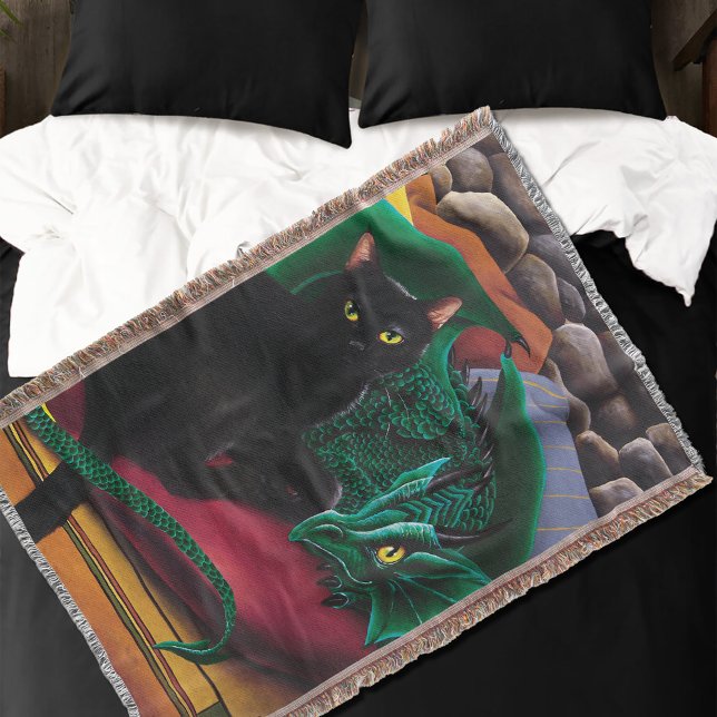 Manta Dragón verde de gato negro (Subido por el creador)