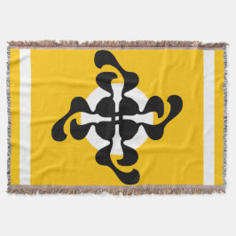 Manta Dramático dubble Q espejado negro amarillo moderno