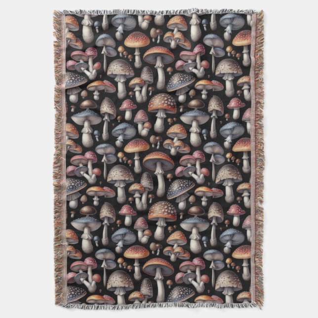 Manta Dreamy Mushrooms (Frente vertical)