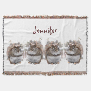 Manta dulce del tiro de las ardillas