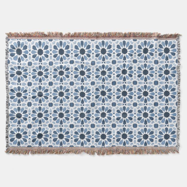 Manta Ecos andaluces: Geometría Boho Marroquí (Anverso)
