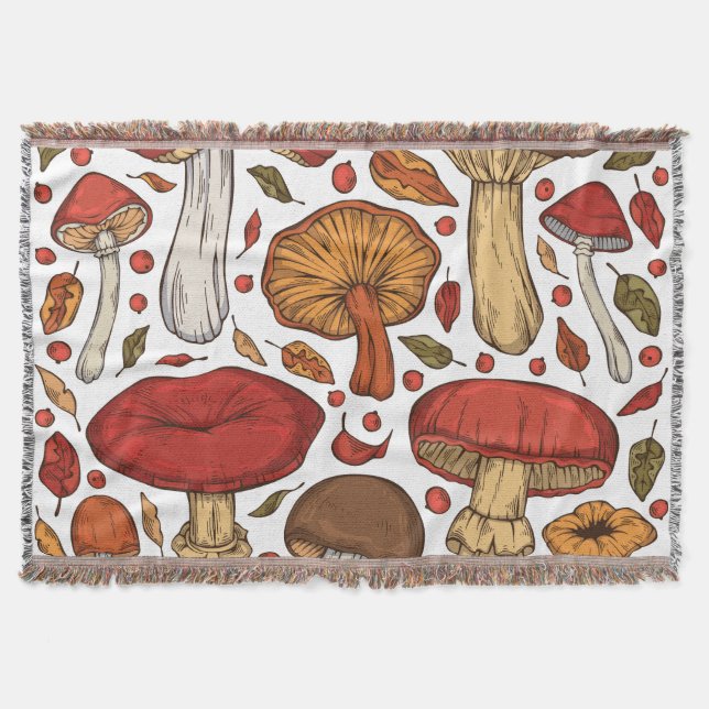 Manta Edificios Forestales: Colección Salvaje Vintage. (Anverso)