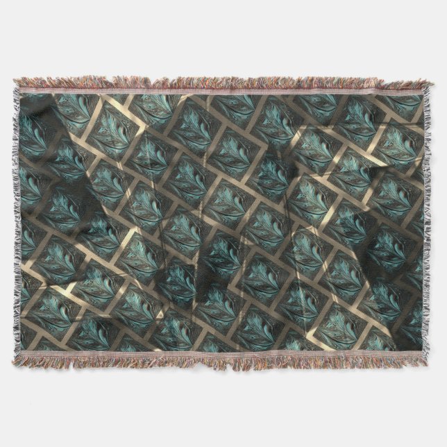 Manta Efecto de ladrillo gris azul, bajo punto oscuro en (Anverso)