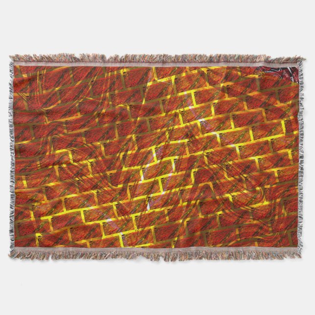 Manta Efecto de manchas rojas, pasto, rebanado dorado o  (Anverso)