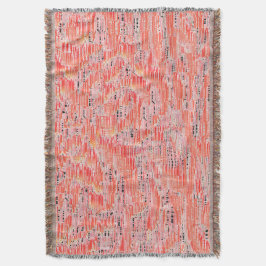 Manta Efecto de mosaico estrecho de salmón y melocotón