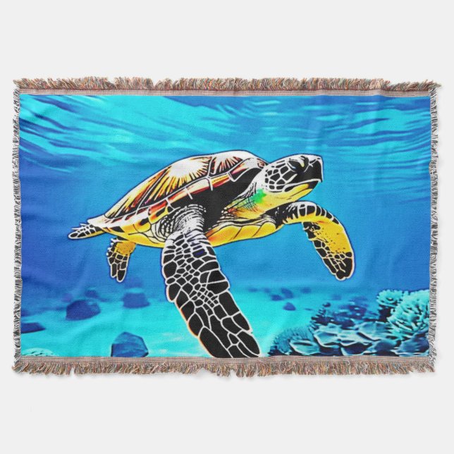 Manta El abrazo de Ocean: el viaje de la tortuga marina (Anverso)