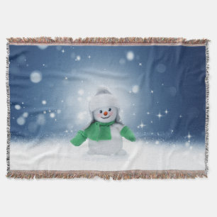Manta El adorable personaje de muñeco de nieve de Navida