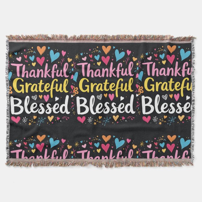 Manta El Agradecido Día de Acción de Gracias con Estilo (Anverso)