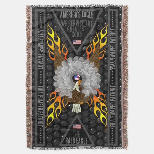 Manta El águila de Estados Unidos, un patriota lleno de  (Frente vertical)