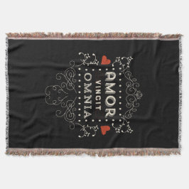 Manta El amor conquista a todos - Tipografía latina de é