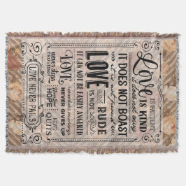 Manta El amor es el paciente, la biblia versus el Rosa