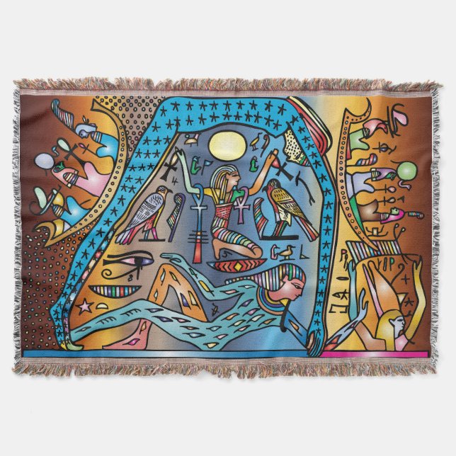 Manta El antiguo Egipto del arte, Dios mío apoya a las n (Anverso)