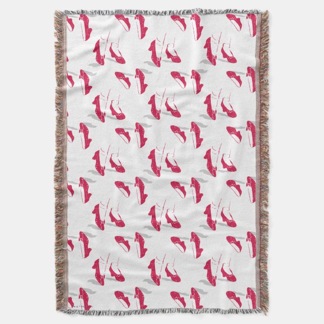 Manta El Asistente De Oz™ | Patrón Ruby Slippers™ (Frente vertical)