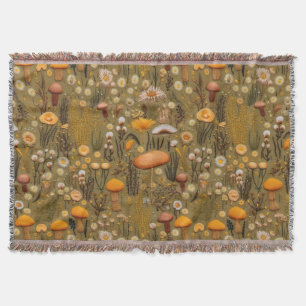 Manta El bordado de setas de los granjeros parece una ma