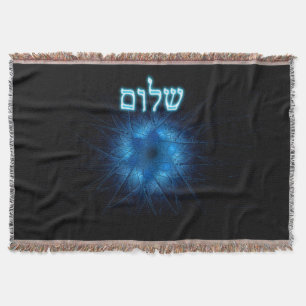 Manta El brillante Shalom azul sobre la estrella abandon