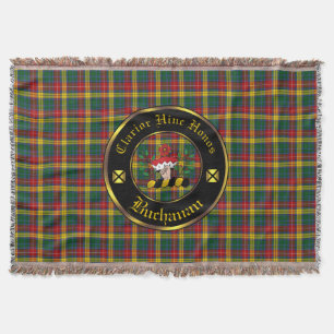 Manta El clan Buchanan Escudo y Tartan Throw